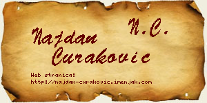 Najdan Curaković vizit kartica